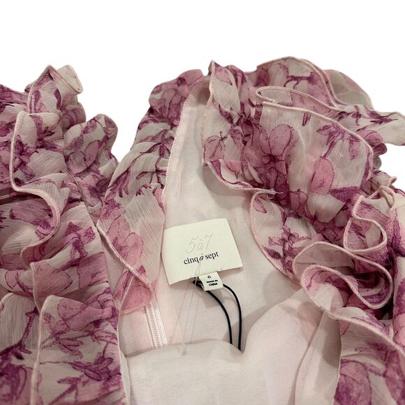 NWOT Cinq a Sept Portra Dress in Vibrant Plum Size 6 - Picture 2 of 8